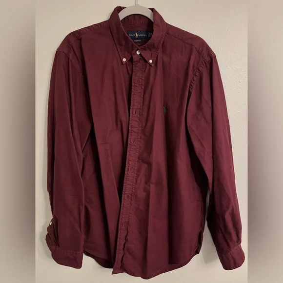 Ralph Lauren Large Classic Fit Oxford button down. Maroon / Red. - Picture 1 of 2